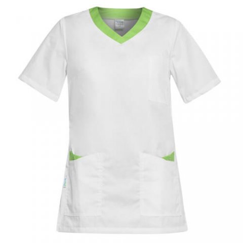 bluza medicala dama alb verde